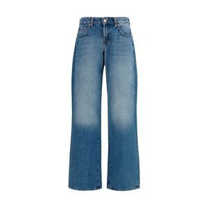 7FOR Blue Cotton Straight-Leg Women's Jeans